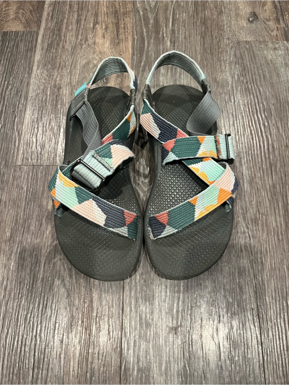 Women’s Chaco  Adjustable Patterned Strap Sandals - Gray Multi